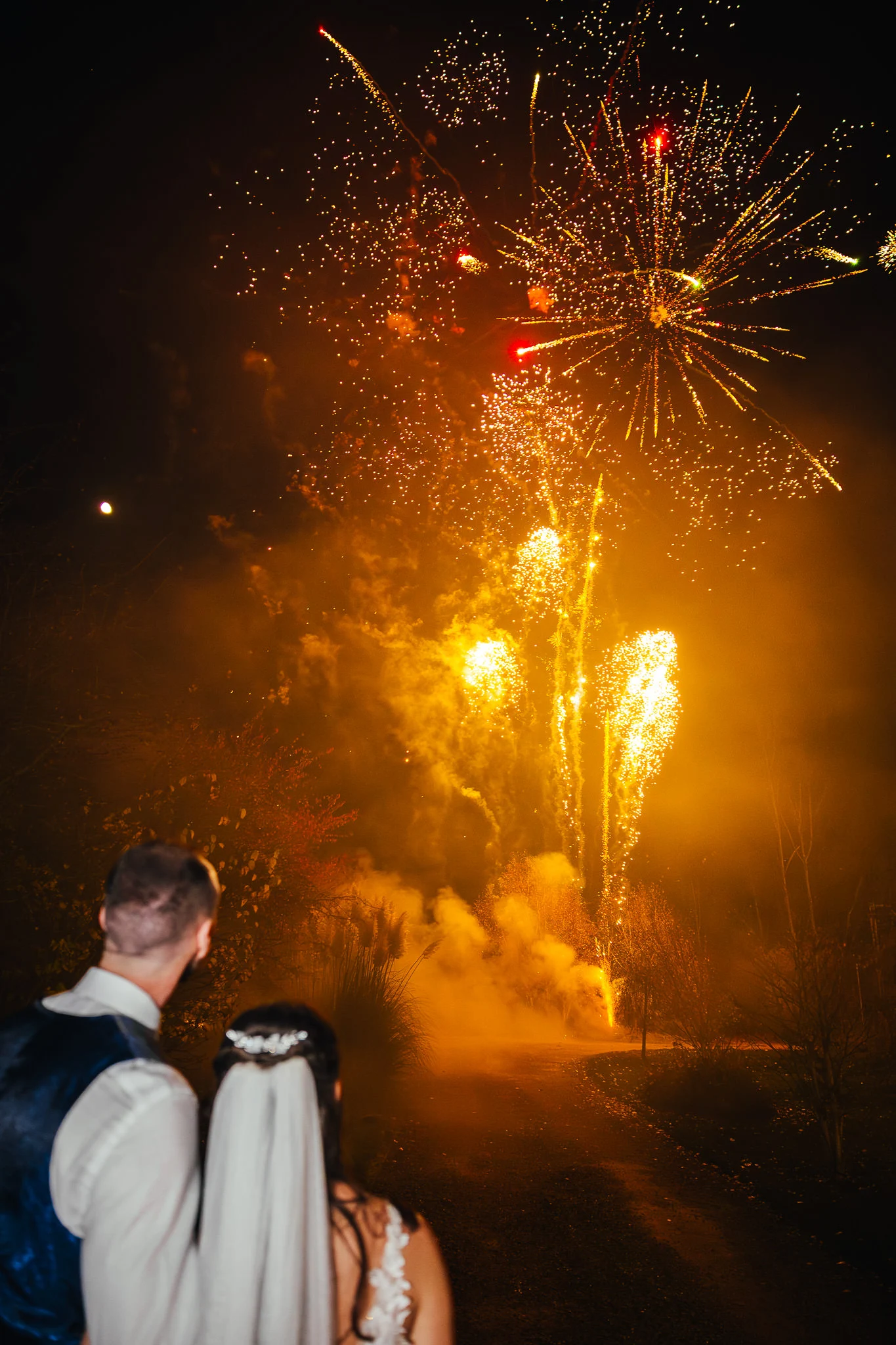 Fireworks lighting up the night at Carriage Hall
